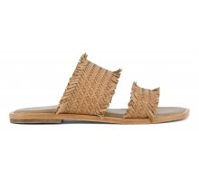 Codice Sconto Two-bands sandal in woven leather F08171824-0157 Prezzi Bassi